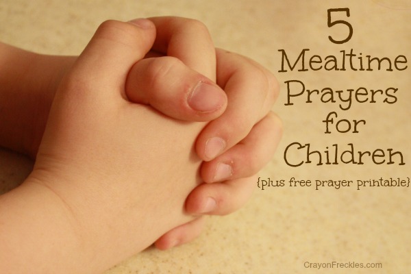 5 Mealtime Prayers For Children Free Printable Do Play Learn